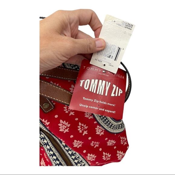 Tommy Hilfiger Zip Expandable Purse Tote Bag HTF NOS - Picture 2 of 12